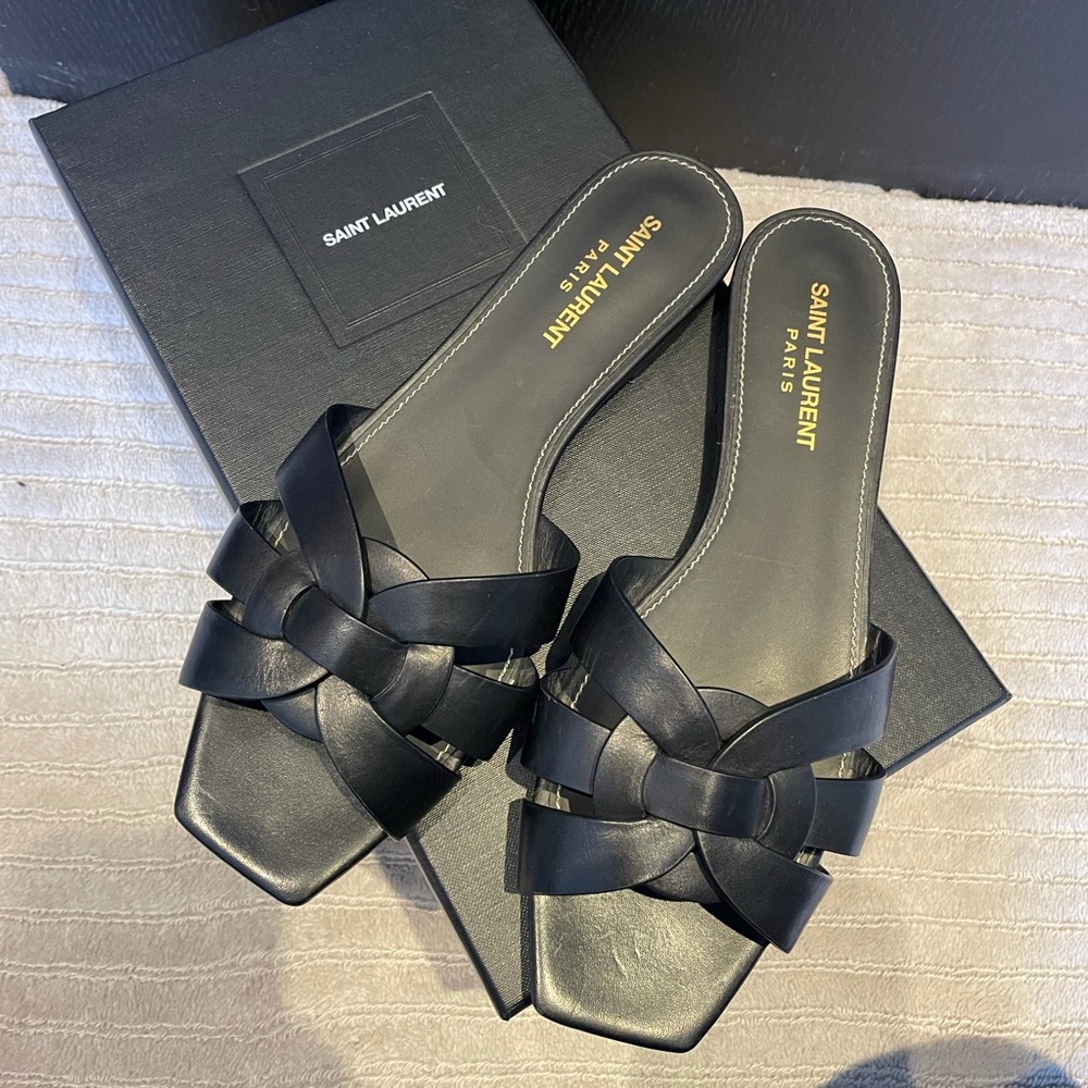 Saint Laurent tribute slide sandals